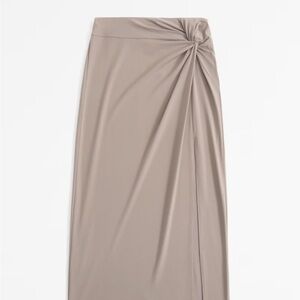 Abercrombie & Fitch Taupe Midi-Maxi Skirt
